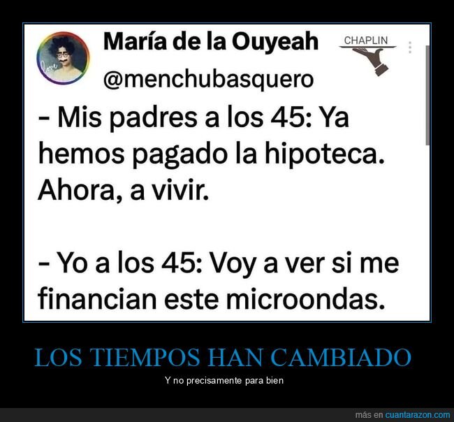 padres,45 años,pagar,hipoteca,financiar,microondas