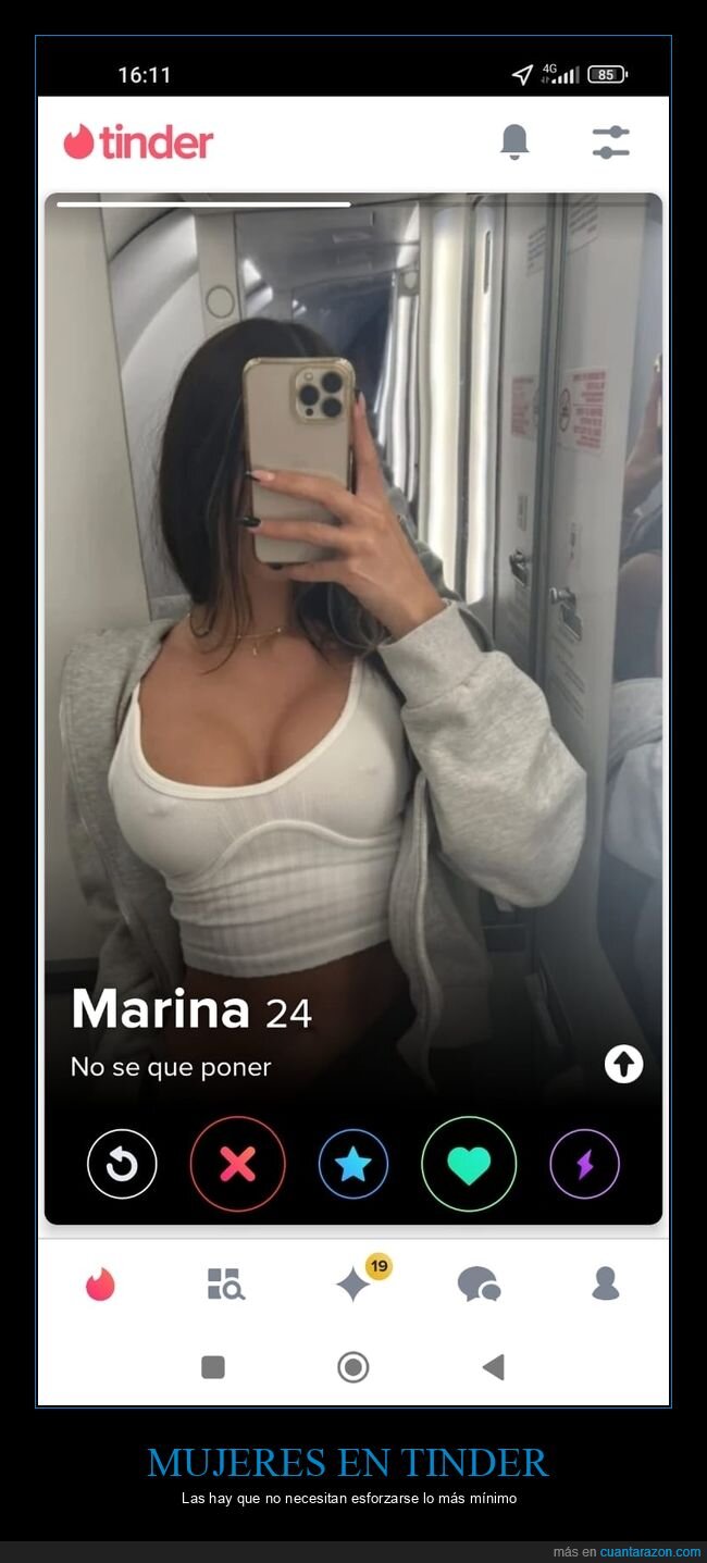 tinder,no sé qué poner