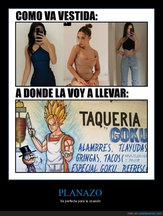 ropa,taquería,goku