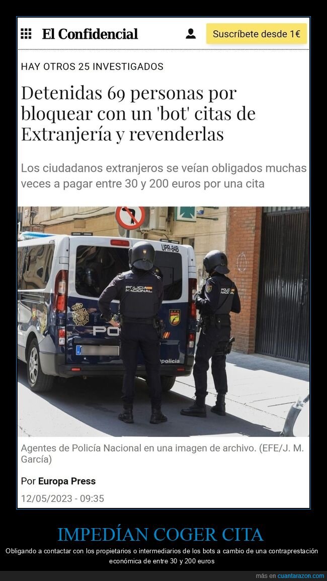 extranjería,citas,bloqueo,bots,revender