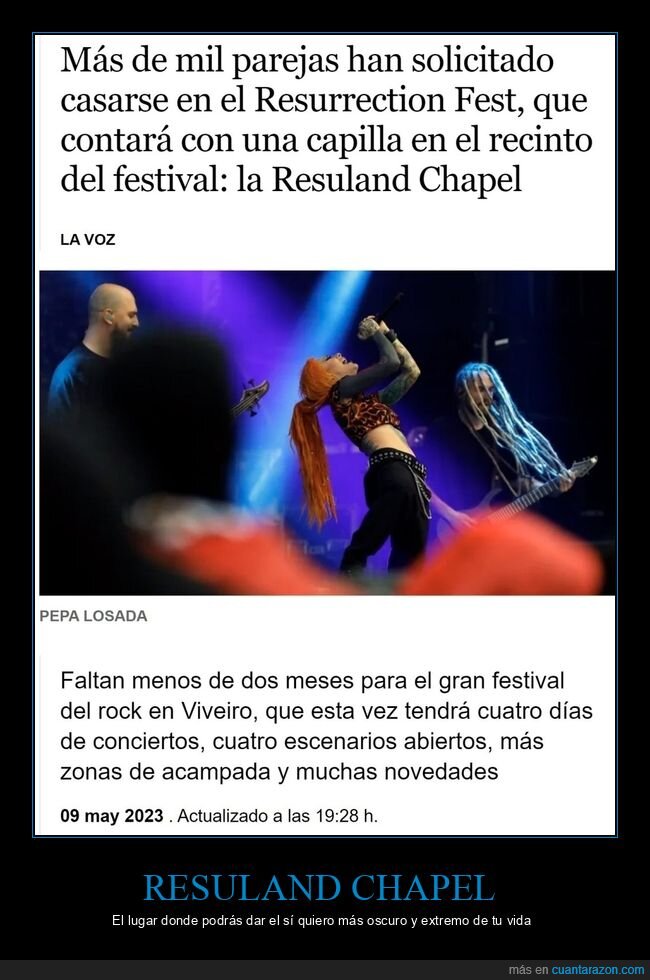 resurrection fest,resuland chapel,parejas,casarse