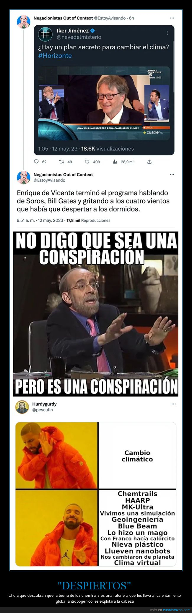 chemtrails,conspiranoicos,cuarto milenio,negacionistas