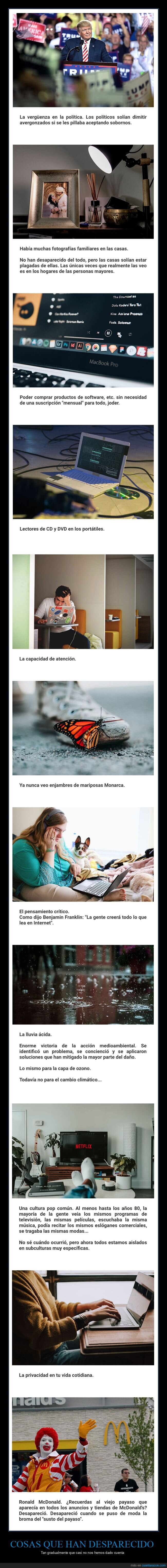 desaparecer,darse cuenta