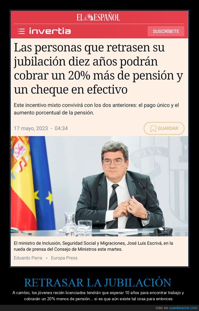 retrasar,jubilación,cobrar,pensión