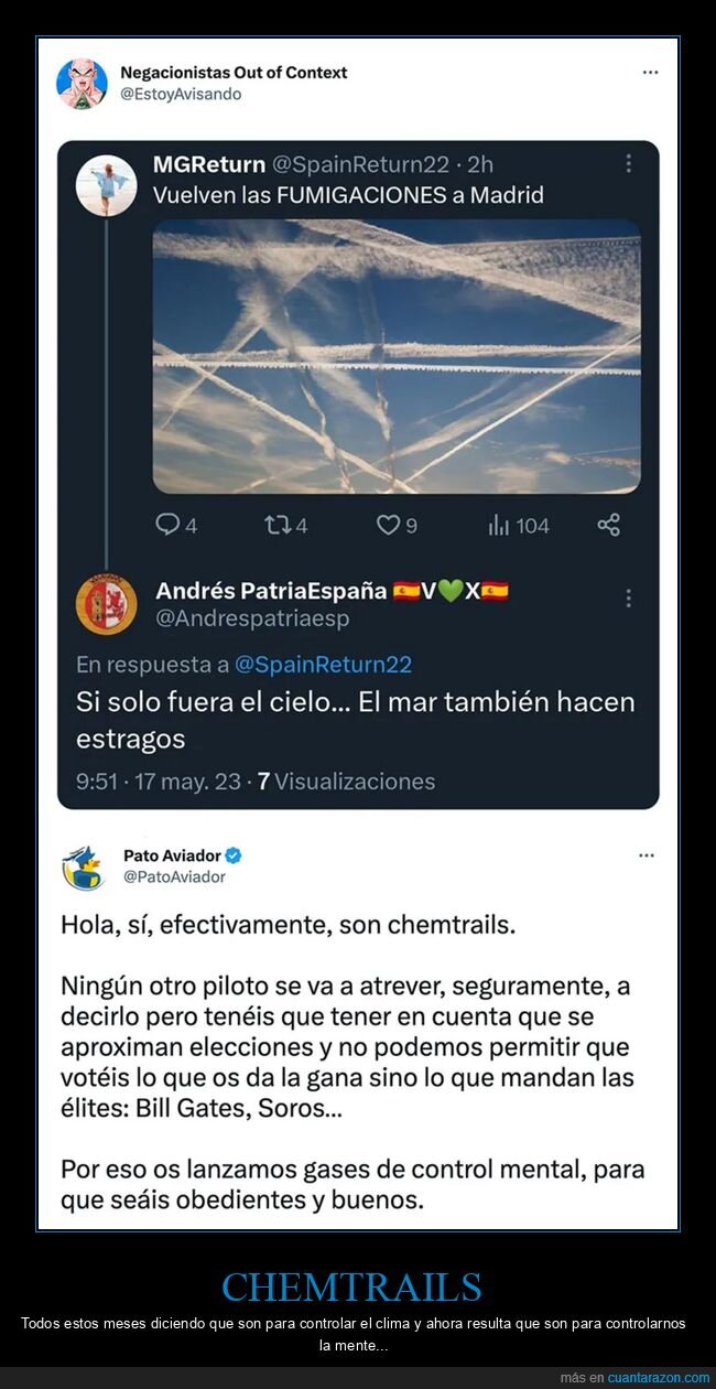 chemtrails,conspiranoicos,negacionistas