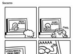 Enlace a Divertidos cómics sobre cómo sobrevivir en el mundo siendo pequeñito, por Mhuyo