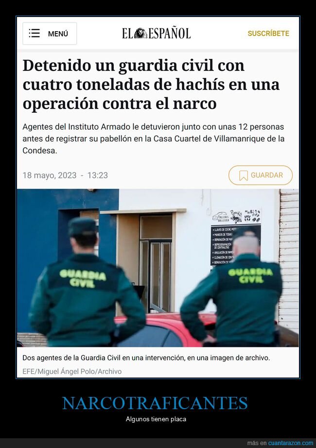 guardia civil,detenido,narcotráfico