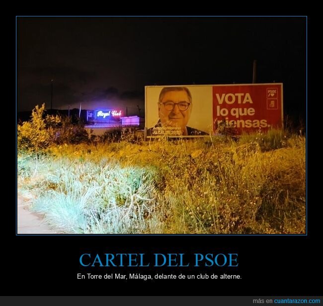 cartel,psoe,valla publicitaria,políticos,club de alterne