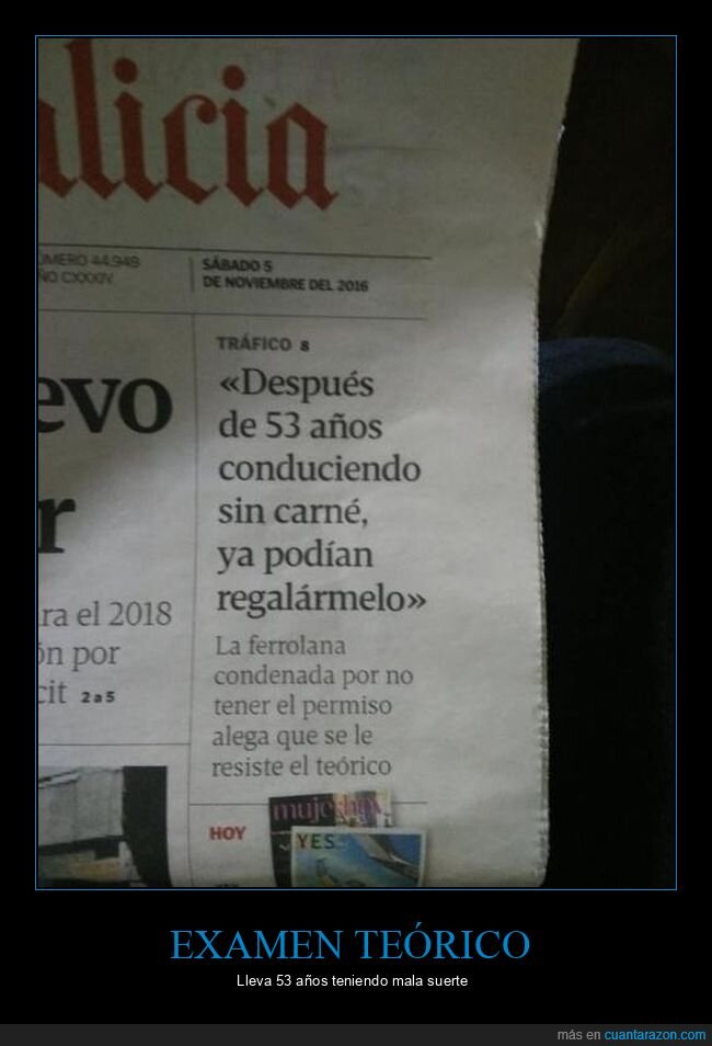 53 años,carné de conducir,conducir,regalarlo,sin carné