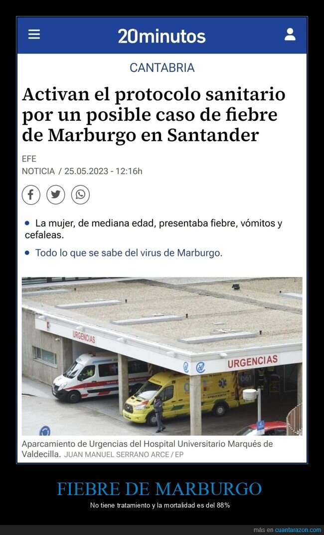 fiebre de marburgo,santander