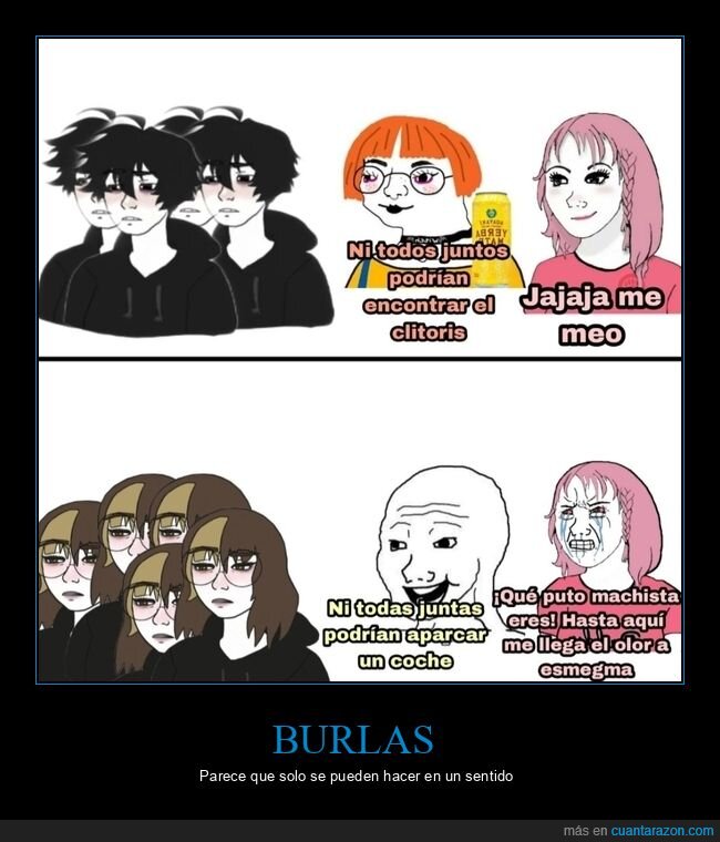 hombres,mujeres,burlas