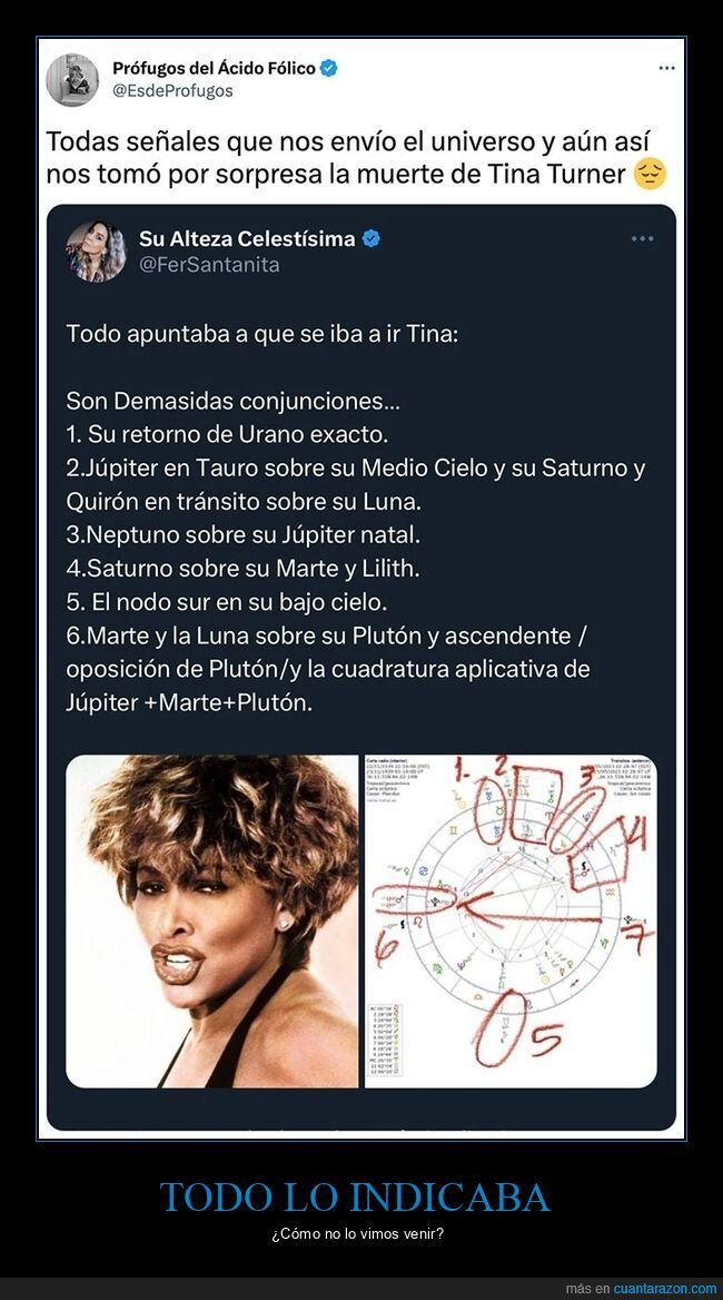 astrología,muerte,tina turner