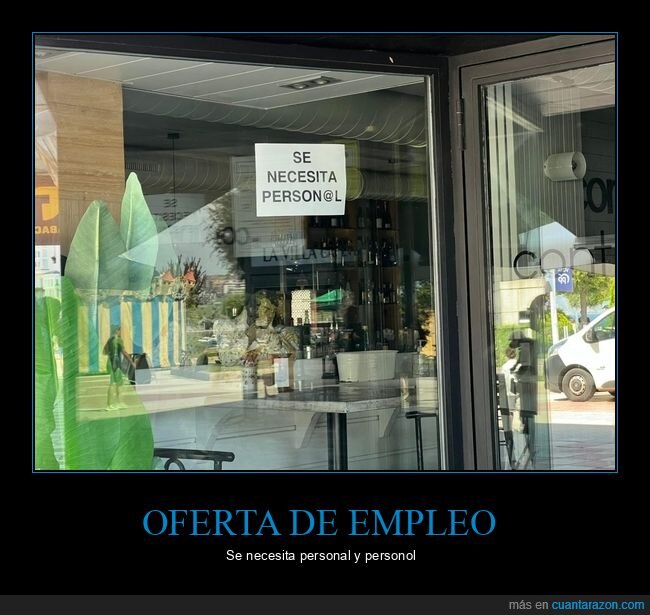 carteles,oferta de empleo,personal,fails