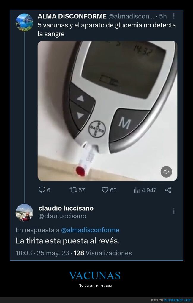 vacunas,glucemia,sangre,negacionistas,conspiranoicos