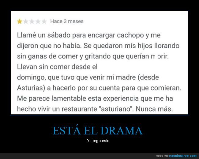 cachopo,niños,llorar,reseña