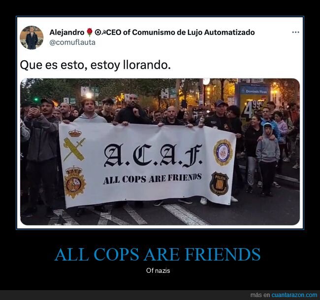 manifestación,policía,amigos