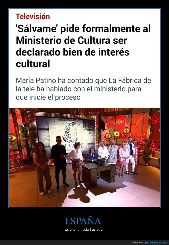 bien de interés cultural,ministerio de cultura,sálvame,wtf