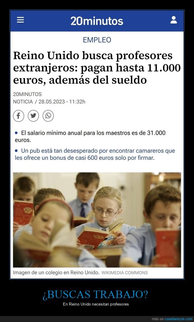 reino unido,profesores,pagar,sueldo