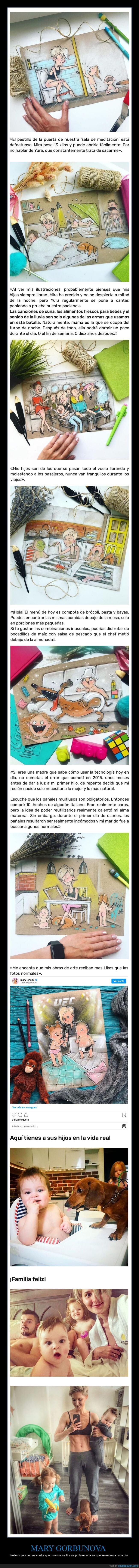 mary gorbunova,ilustraciones,madre,hijos