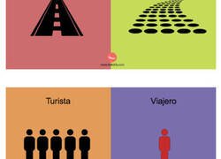 Enlace a Imágenes que ilustran las diferencias entre turistas y viajeros