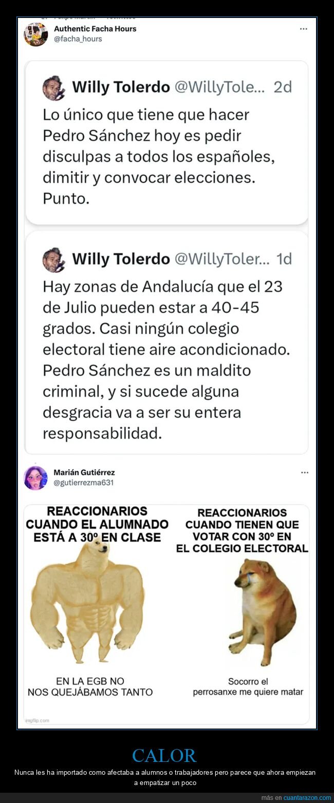 monguers,pedro sánchez,temperatura,willy tolerdo