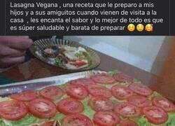 Enlace a Más que una lasaña vegana es una ensalada vertical...