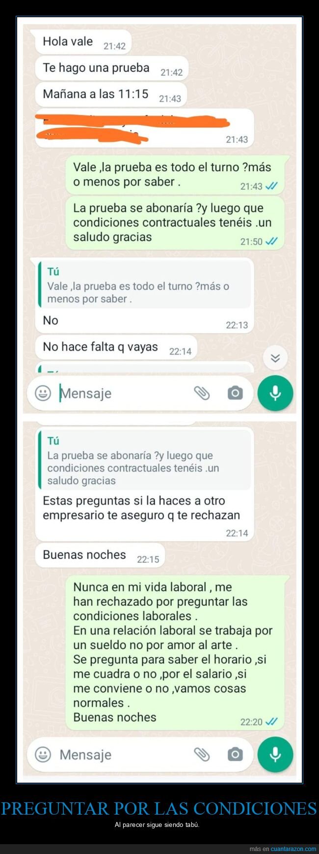 trabajo,whatsapp,preguntar,condiciones