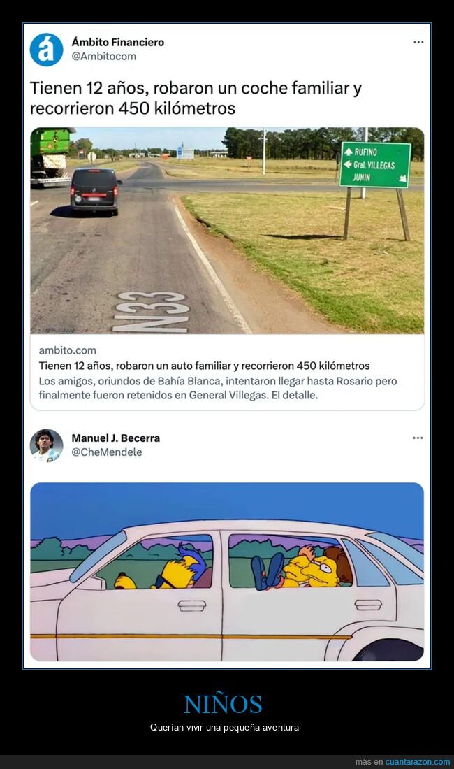 coches,niños,robo,simpsons