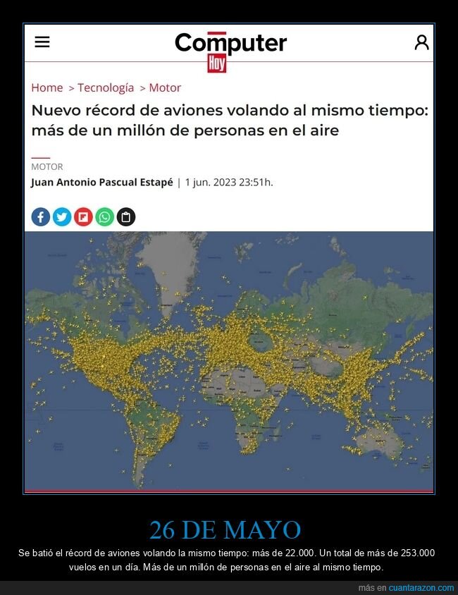 récord,aviones,volando,al mismo tiempo