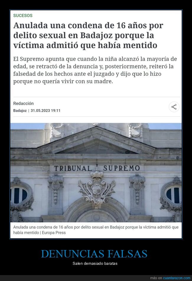 condena,anulada,mentir