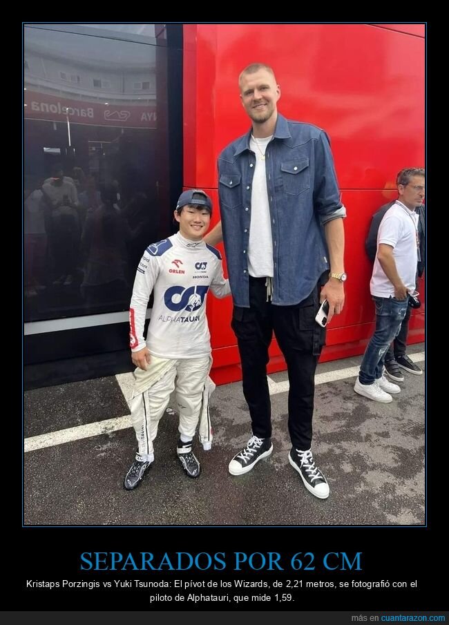 kristaps porzingis,yuki tsunoda,estatura,diferencia
