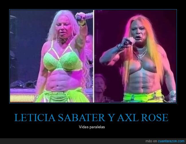 leticia sabater,axl rose,parecidos