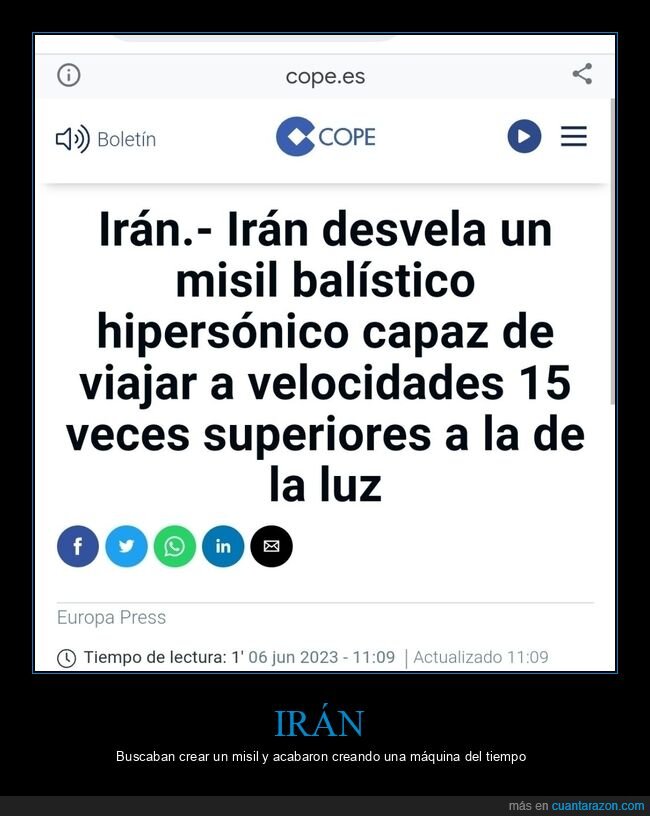 irán,misil,velocidad de la luz