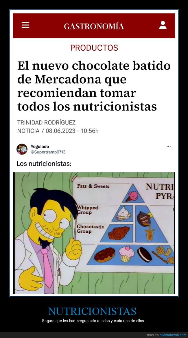 chocolate batido,mercadona,nutricionistas