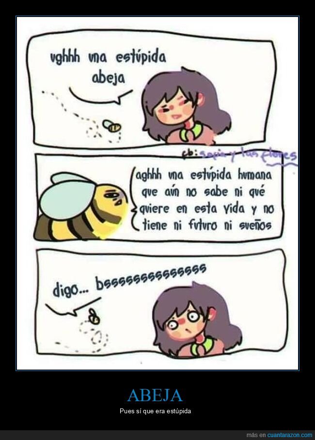 abeja,absurder,estúpida