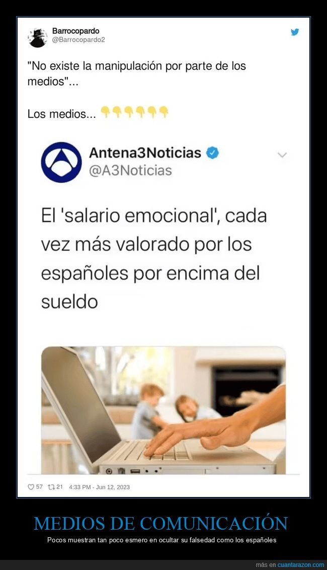 manipulación,medios de comunicación,salario emocional,valorado,sueldo