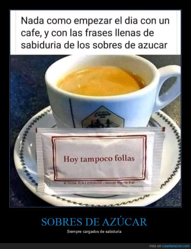 café,sobre de azúcar