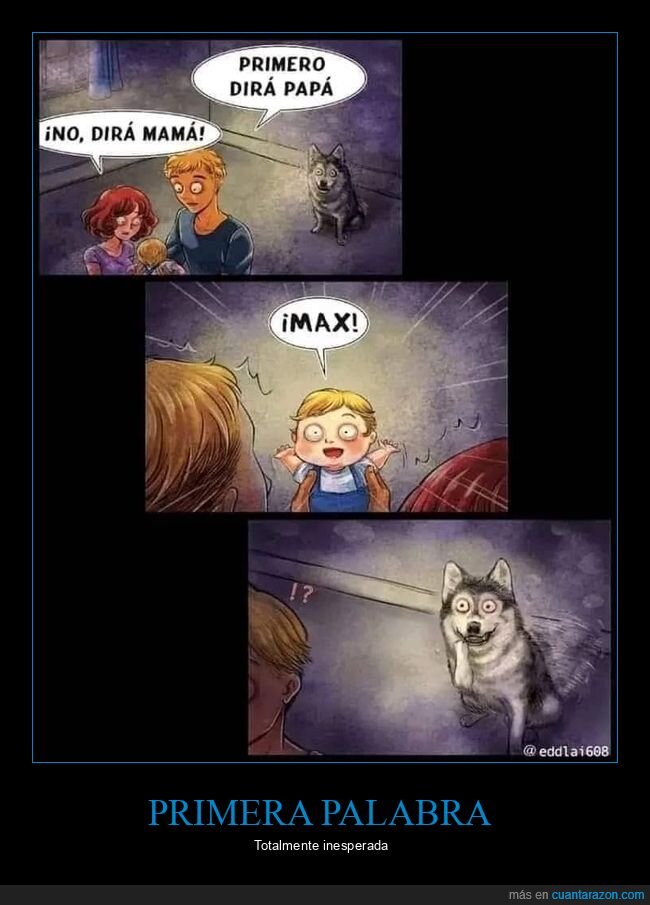 bebé,papa´,mamá,perro