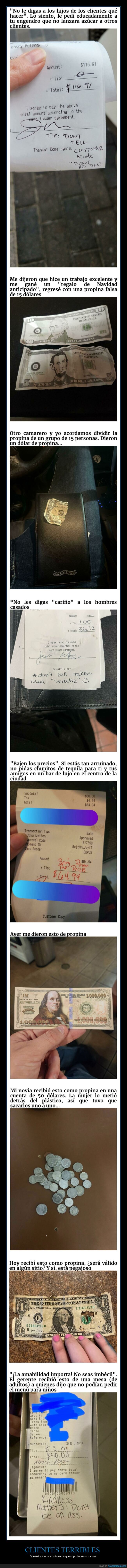 clientes terribles,camareros