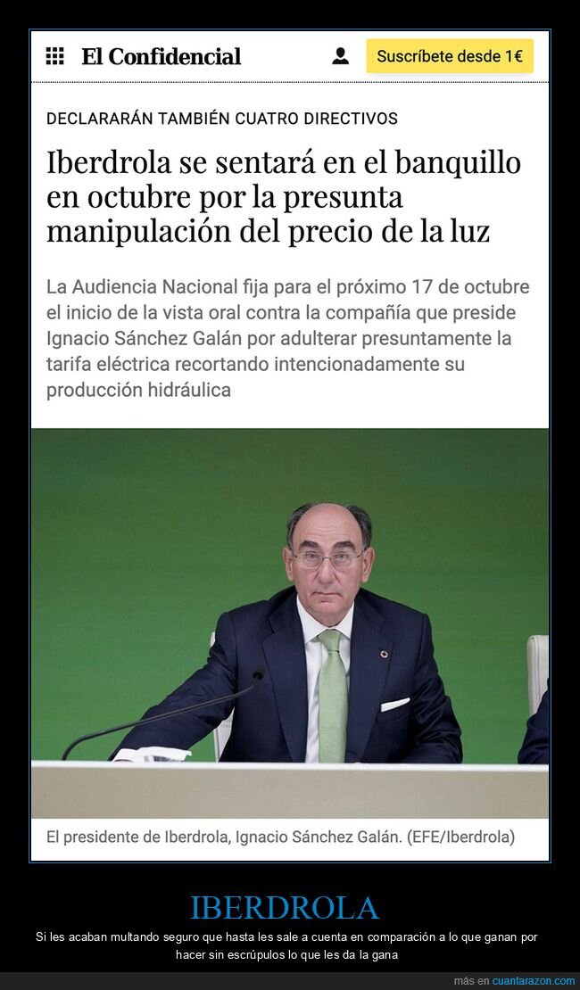 iberdrola,luz,manipulación,precio