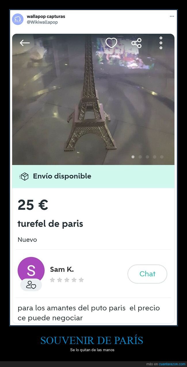 anuncios,torre eiffel,wallapop