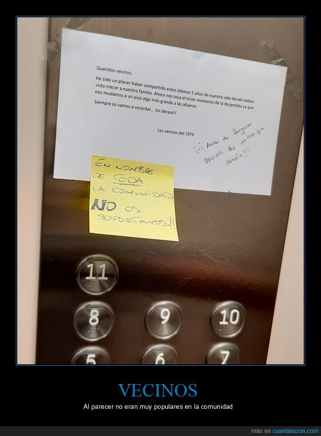 vecinos,despedida,carteles