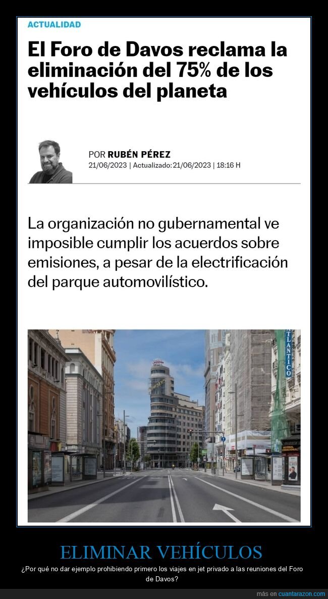 foro de davos,eliminación,vehículos