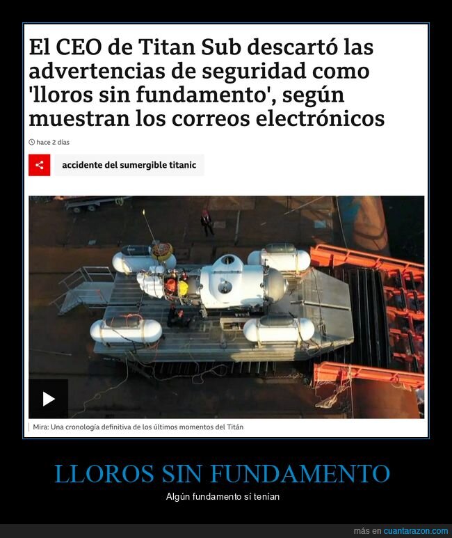 titanic,submarino,advertencias,seguridad