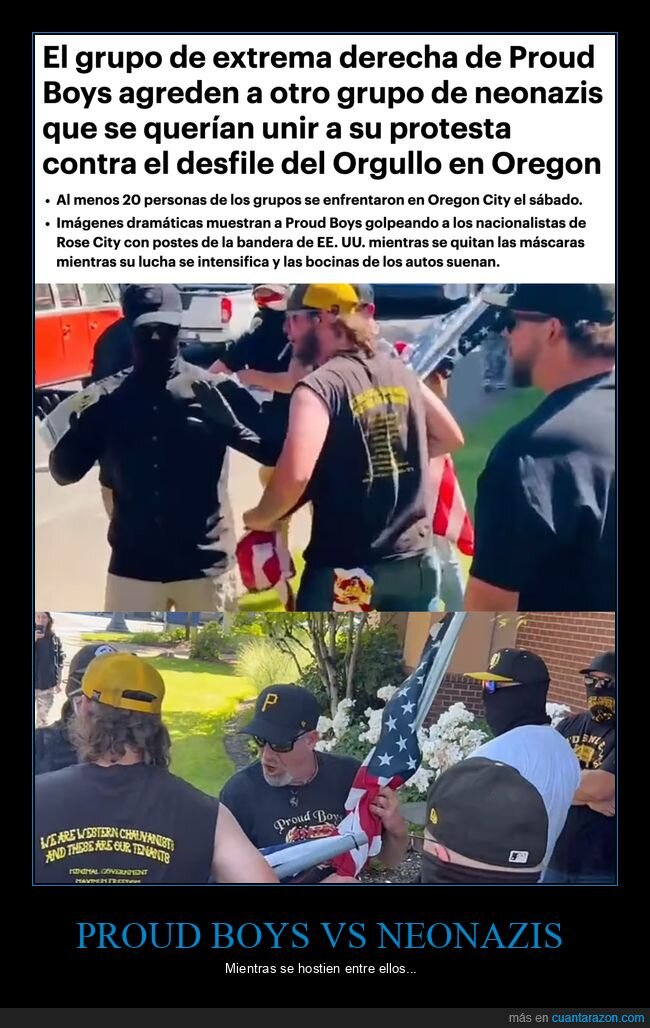 proud boys,neonazis,pelea