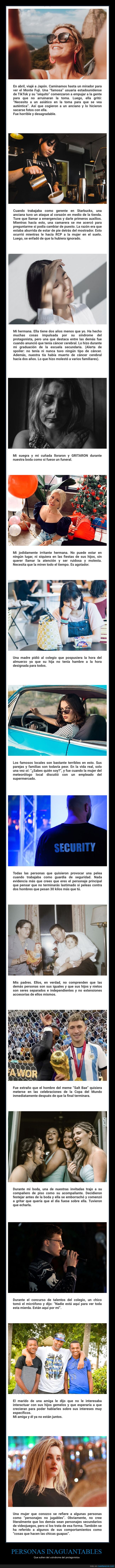 síndrome del protagonista,inaguantables