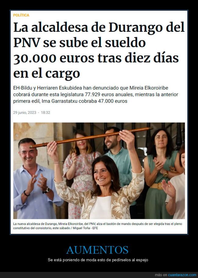 alcaldesa,durango,subirse el sueldo,políticos