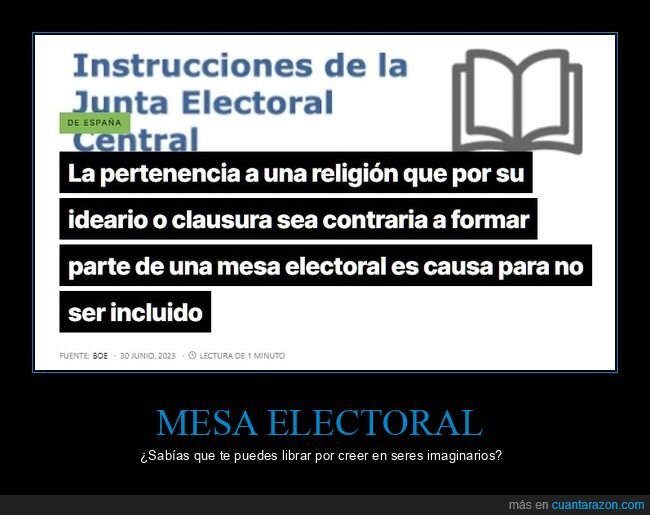 elecciones,mesa electoral,religión