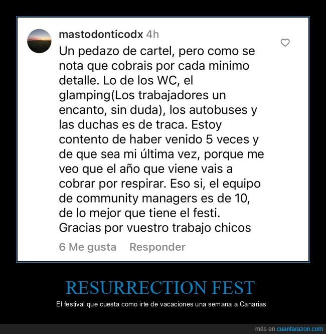resurrection fest,cobrar,precios