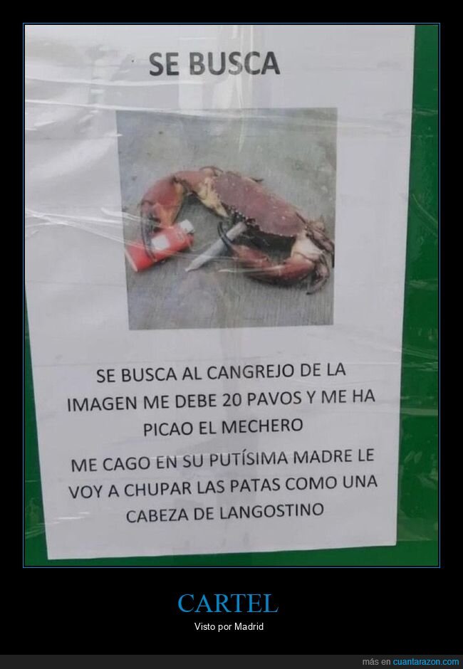 cangrejo,carteles,mechero